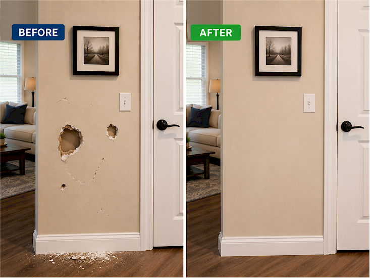 Drywall repair and painting